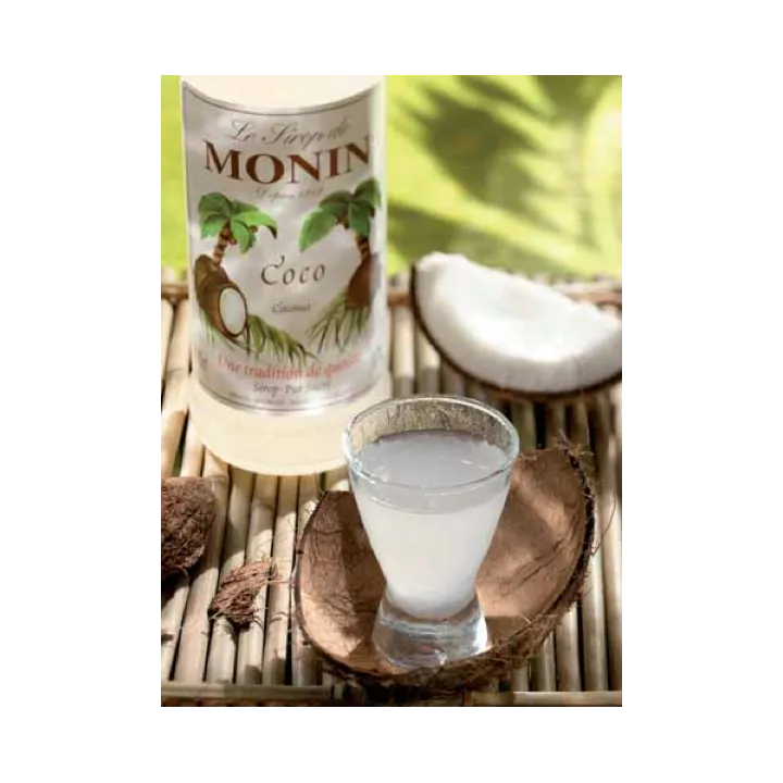 Monin sciroppo al cocco, 250 ml per drink e ripieni di torte
