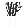 Mr & Mr Cake Topper Black
