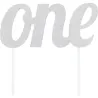 One Cake Topper Argent