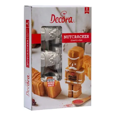 Casse-noix moule à pâtisserie en aluminium avec 3 motifs