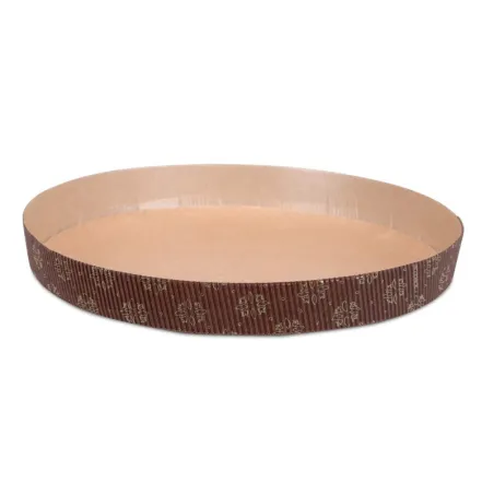 Paper baking dish brown Ø 21 cm, 10 pieces