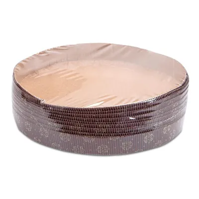 Paper baking dish brown Ø 21 cm, 10 pieces