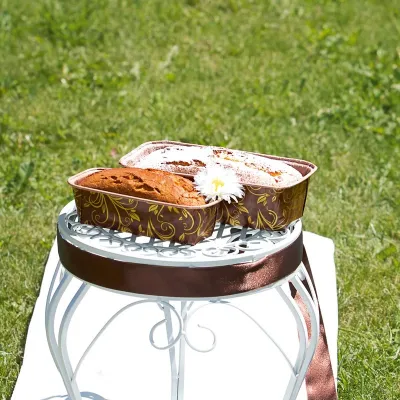 Moule à pâtisserie en papier brun 17.5 x 7 cm, 6 pièces