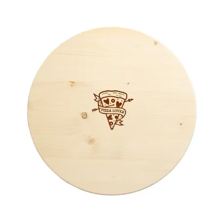 Tavola per pizza in legno rustico Pizza Lover per disporre e servire pizze e tarte flambée