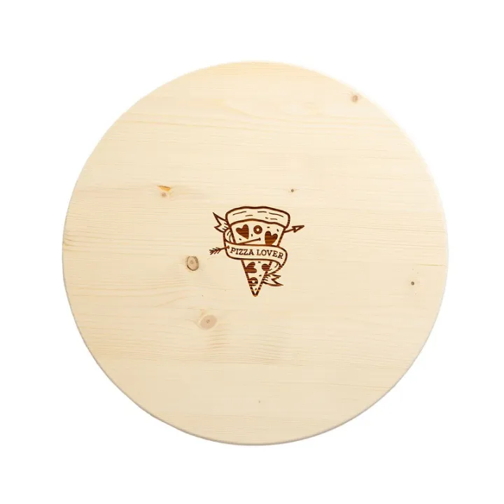 Tavola per pizza in legno rustico Pizza Lover per disporre e servire pizze e tarte flambée