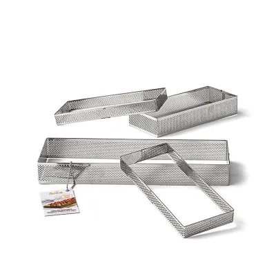 Perforierter Rechteckiger Tortenring, 29 x 10 x 2 cm