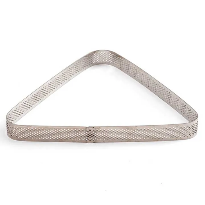 Perforated triangular cake ring, 22 x 19.5 x 3.5 cm