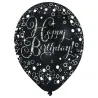 Happy Birthday balloons mix, 6 pieces