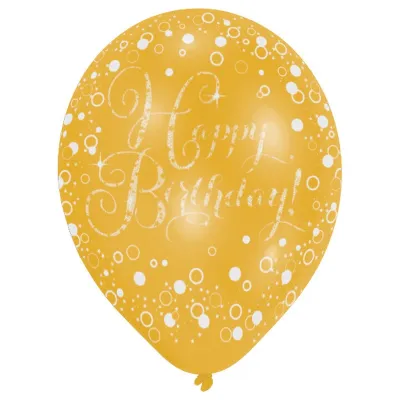 Miscela di palloncini Happy Birthday, 6 pezzi