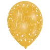 Happy Birthday balloons mix, 6 pieces