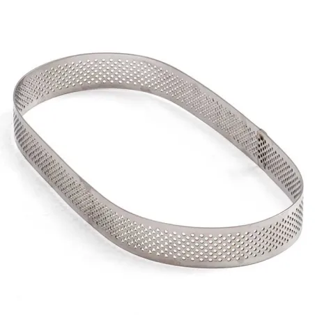 Anello ovale forato per torte, 29 x 12 x 3,5 H cm