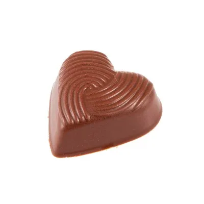 Pralinenform Herz mit Wellenmuster