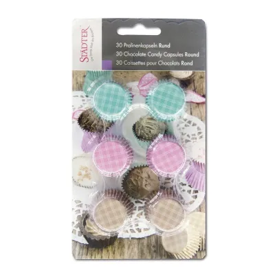 30 aluminum chocolate capsules round for fine packaging