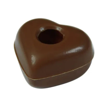 Praline shells heart, dark, 56 pieces for fine chocolates