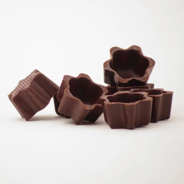 Pralinenschalen Stern, Dunkel, 48 Stück für edle Pralinen