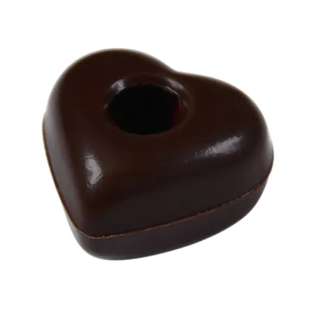 Pralinenschalen Herz, Dunkel, 56 Stück für edle Pralinen