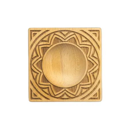 Handgeschnitzte Ravioli Holzform XL Mandala