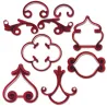 Set de gaufrage ornement de rinceaux, 9 pièces