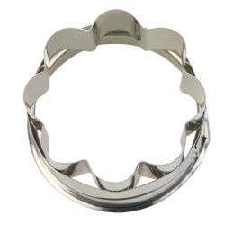 Tagliabiscotti con anello esterno a rosetta, 4 cm
