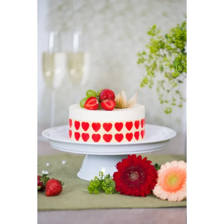 Roulade mat hearts, small 30x20cm