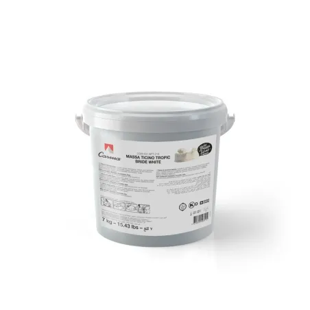 Pasta di zucchero Rollfondant Massa Ticino Tropic Weiss, 7 kg