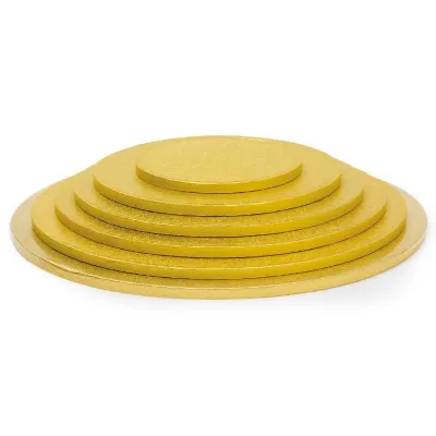 Cake plate round extra strong gold Ø 30 cm for safe transportation