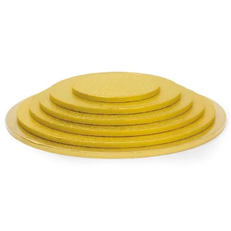Piatto torta rotondo extra strong oro Ø 30 cm per un trasporto sicuro