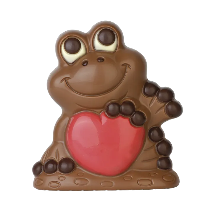 Chocolate mold frog with heart for great own chocolate figures