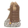 Moule à chocolat Lapin sur toboggan pour des figurines en chocolat sucrées