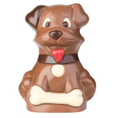 Schokoladenform Hund mit Knochen für süsse Schokoladenfiguren