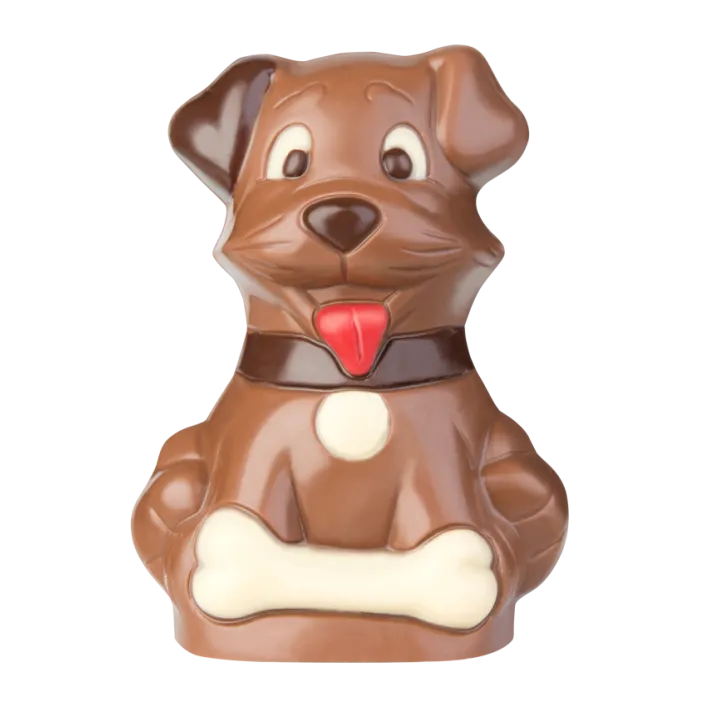 Chocolate mold dog with bone for sweet chocolate figures