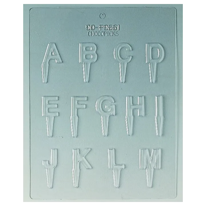 Chocolate mold letters A to M