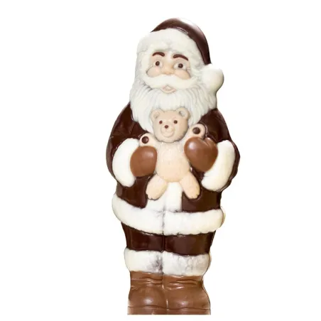 Chocolate mold Santa Claus with teddy bear for sweet chocolate figures