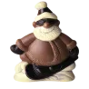 Schokoladenform Weihnachtsmann auf Snowboard für süsse Schokoladenfiguren