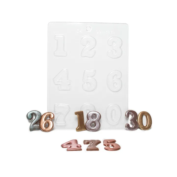 Chocolate mold numbers 0 to 9