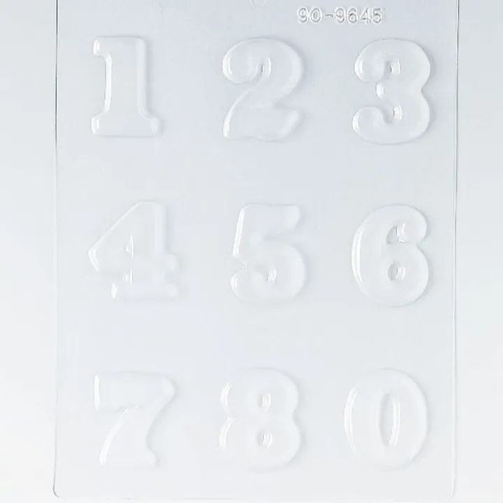 Chocolate mold numbers 0 to 9