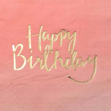 Serviettes Happy Birthday , 20 pièces