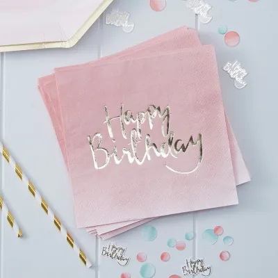 Tovaglioli di buon compleanno , 20 pezzi