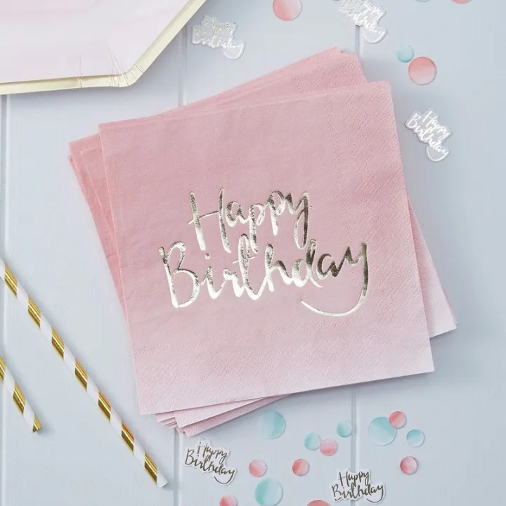 Happy Birthday napkins , 20 pieces