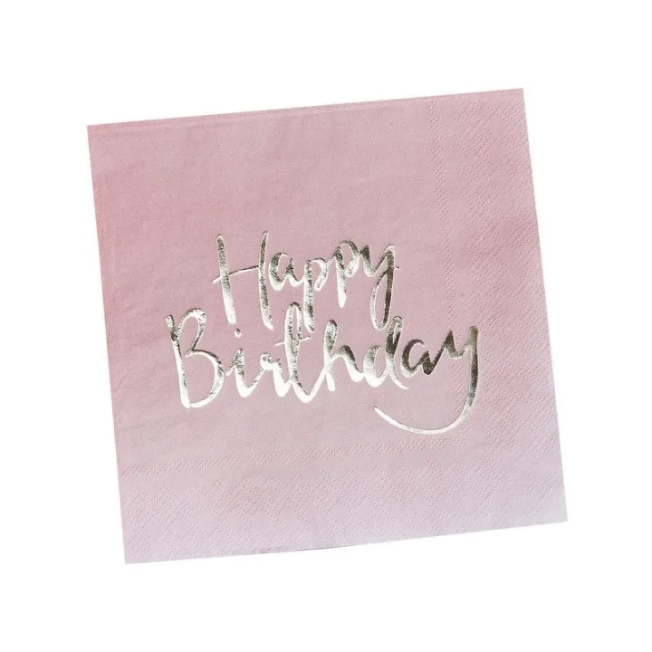 Tovaglioli di buon compleanno , 20 pezzi