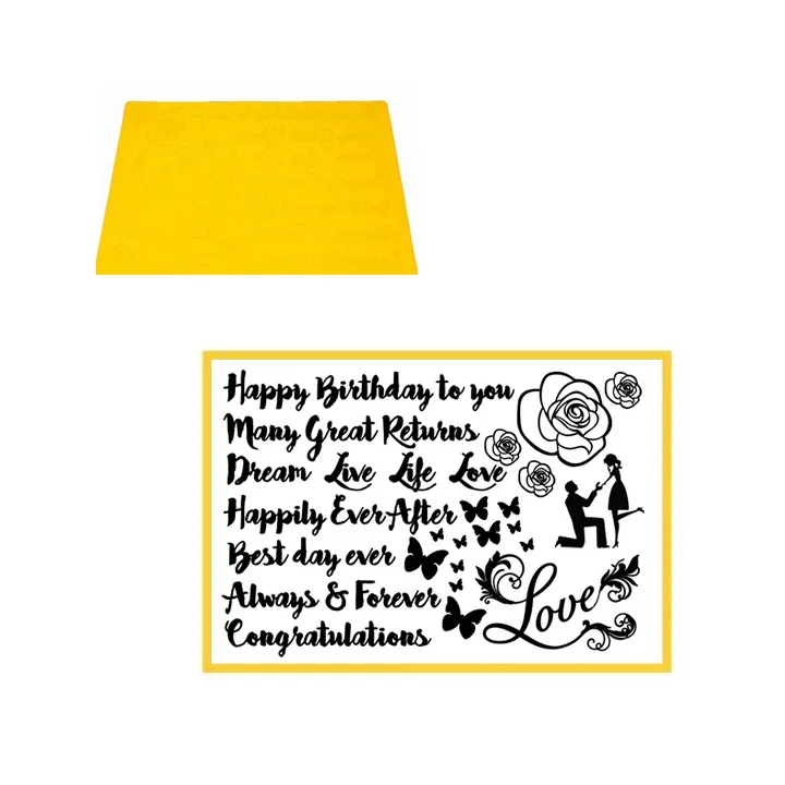 Tappetino in silicone per bordure Calligraphy Celebration per scritte eleganti