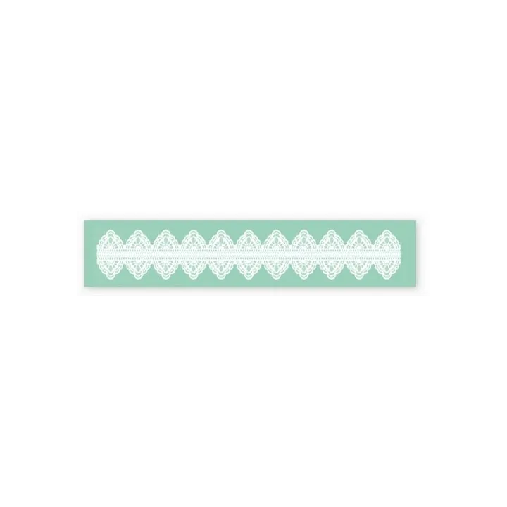 Floral silicone border mat for elegant decorations