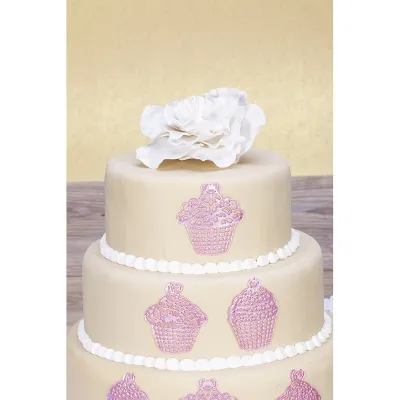 Silicone cupcake mat for elegant decorations