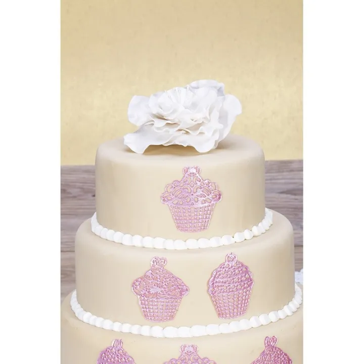 Silicone cupcake mat for elegant decorations