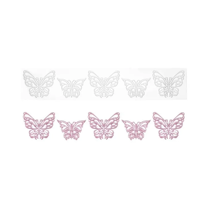 Butterfly silicone decor mat for elegant decorations