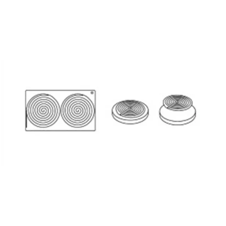 Spiral silicone mold Ø 14 cm, 2 pieces for sweet patisserie