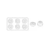 Silikonform Spirale Ø 6 cm 8 Stück für süsse Patisserie