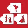 Stencil a forma di passo d'amore per decorazioni romantiche