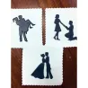 Stencil a forma di passo d'amore per decorazioni romantiche