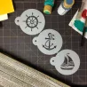 Sailor's Delight Stencils, Set of 3 for Great Decorations